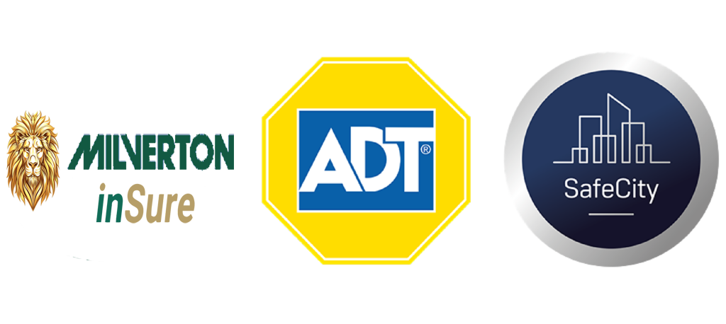 Milverton, ADT and SafeCity - Logos