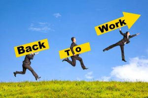 backtowork - Milverton Securities & Financial Services Inc - Milverton Securities & Financial Services Inc a man holding a sign that says back to work